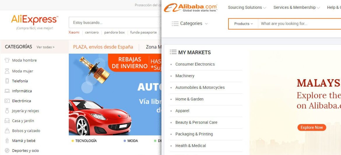 Diferencias entre Aliexpress y Alibaba